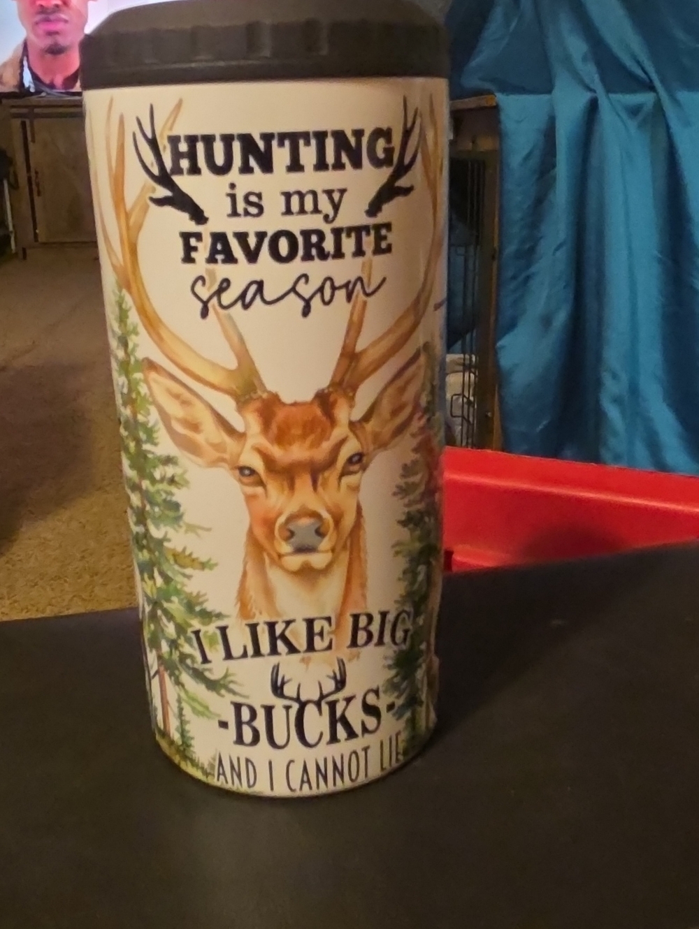 Hunting Is My Favorite Season Deer Tumbler - Cream & Brown